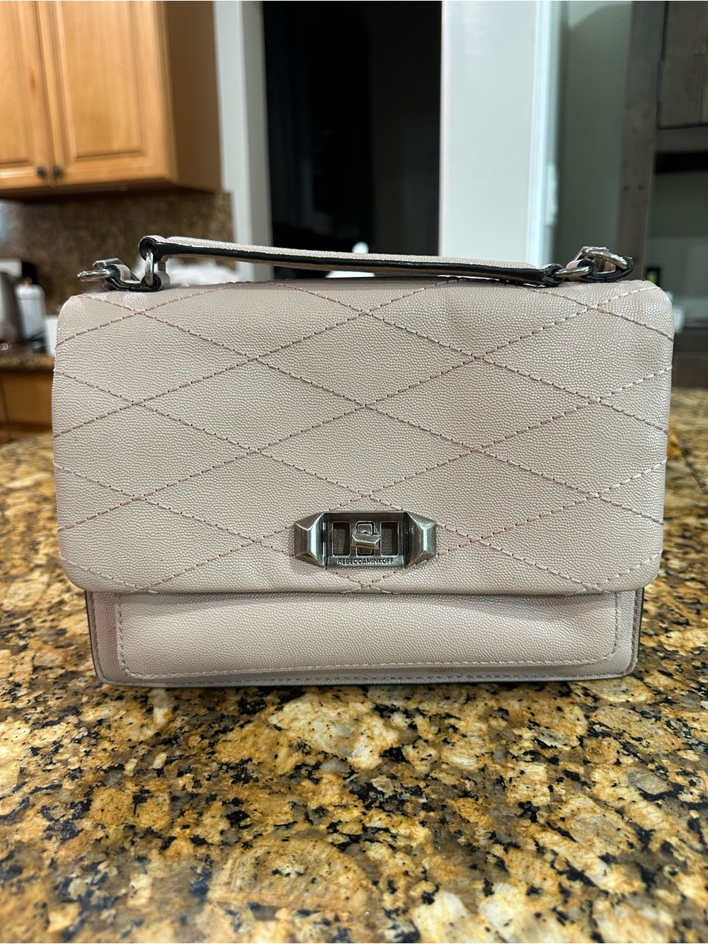 Rebecca Minkoff Quilted Leather Shoulder Bag - Light Taupe